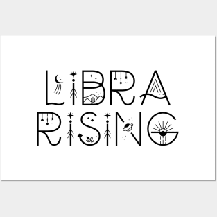 Libra rising sign celestial typography Posters and Art